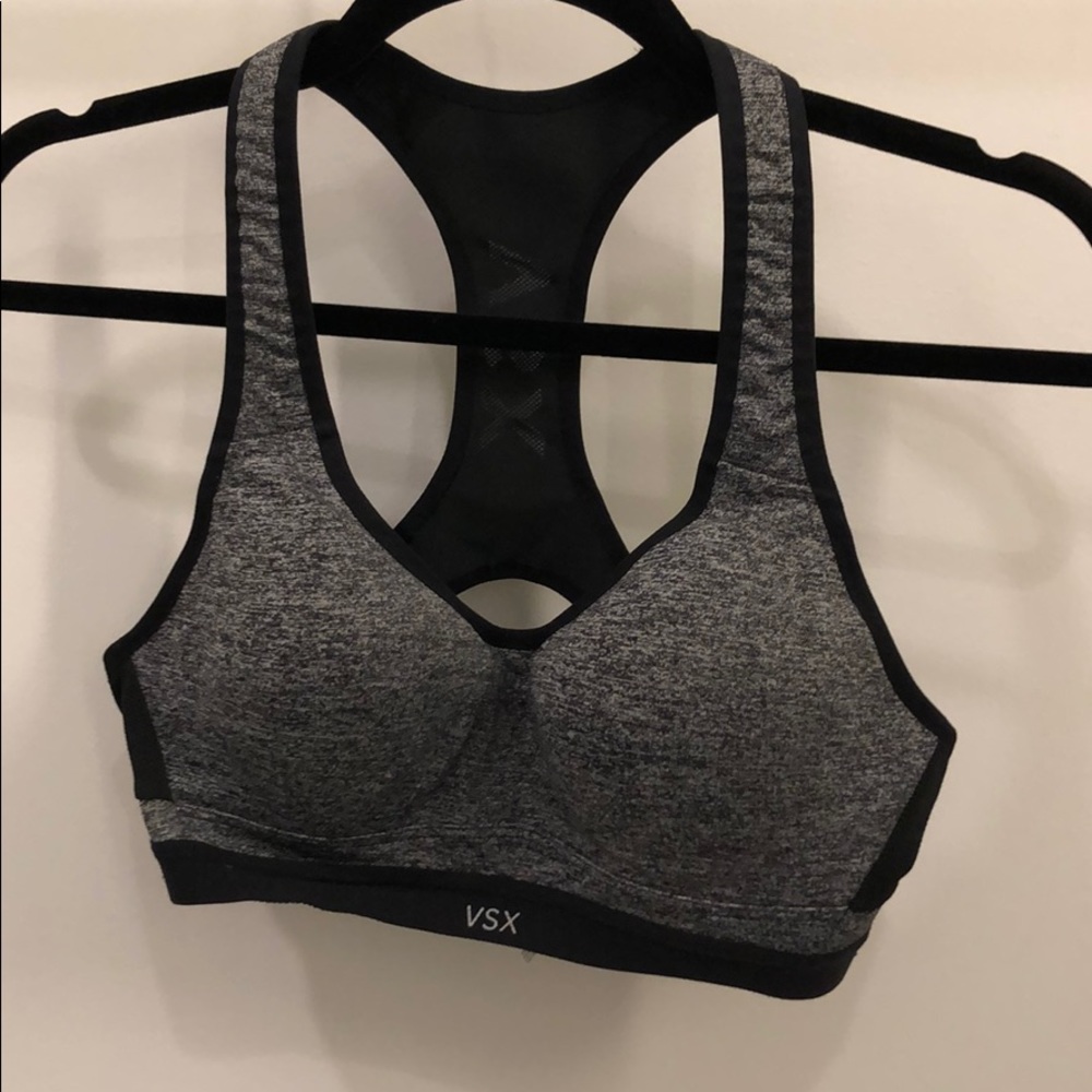 Victorias Secret VSX Sports Bra gray black 34B